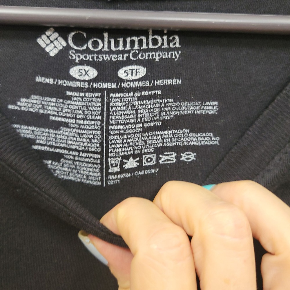NEW Columbia PFG Black Graphic Tee Shirt Mens 5X Long Sleeve Outdoor Gorpcore - Picture 7 of 10
